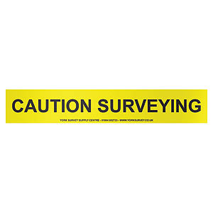 Vehicle Sign - 'Caution Surveying' ClingFilm - 600 x 100mm