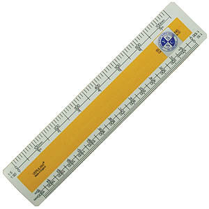 150mm No. 4 Oval Metric Scale Rule